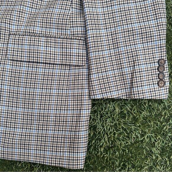 Brooks Brothers 1818 Madison Cut Sport Coat Blazer Houndstooth Plaid 2 Button 42 - Picture 4 of 11